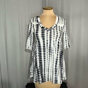 St. Tropez West Women's Tie-Dyed Knit Top with Flare